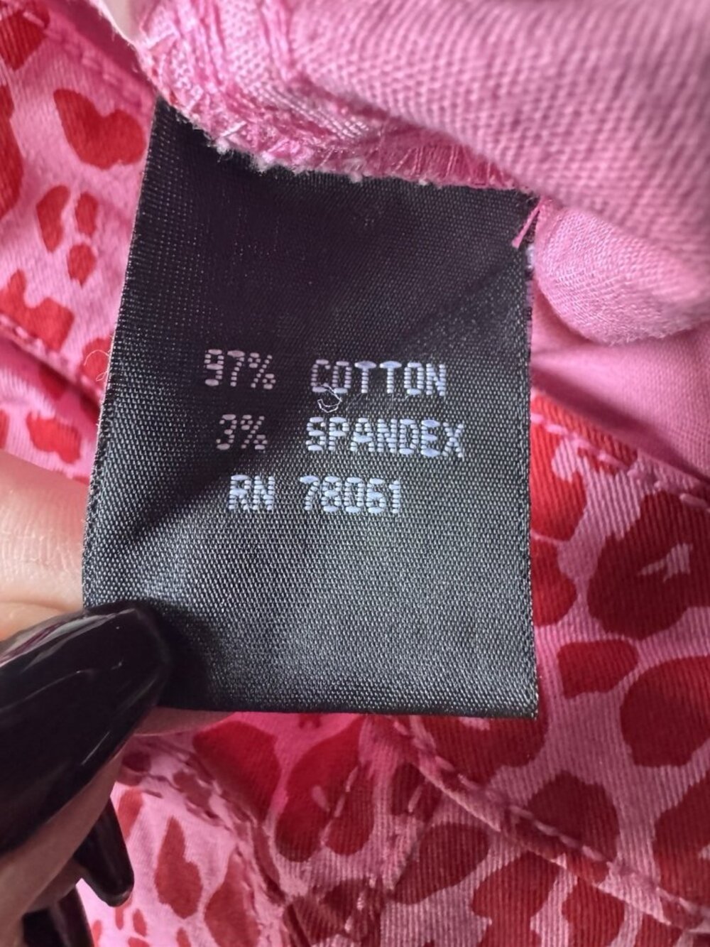 Tripp NYC Women's Sz 1 Hot Pink Red Leopard Cheetah Print Skinny Jeans NWT Rare - Picture 5 of 12